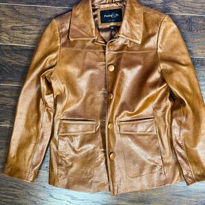 Pasha & Jo Tan Leather Jacket